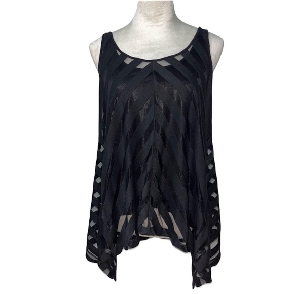 Buffalo David Bitton Tops - BUFFALO David Bitton Shark Bite tank w/Sheer Stripes